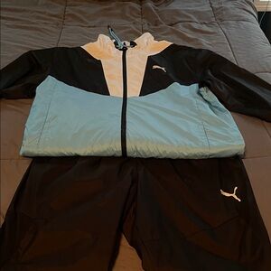 Puma Black and Sky Blue Athletic Set